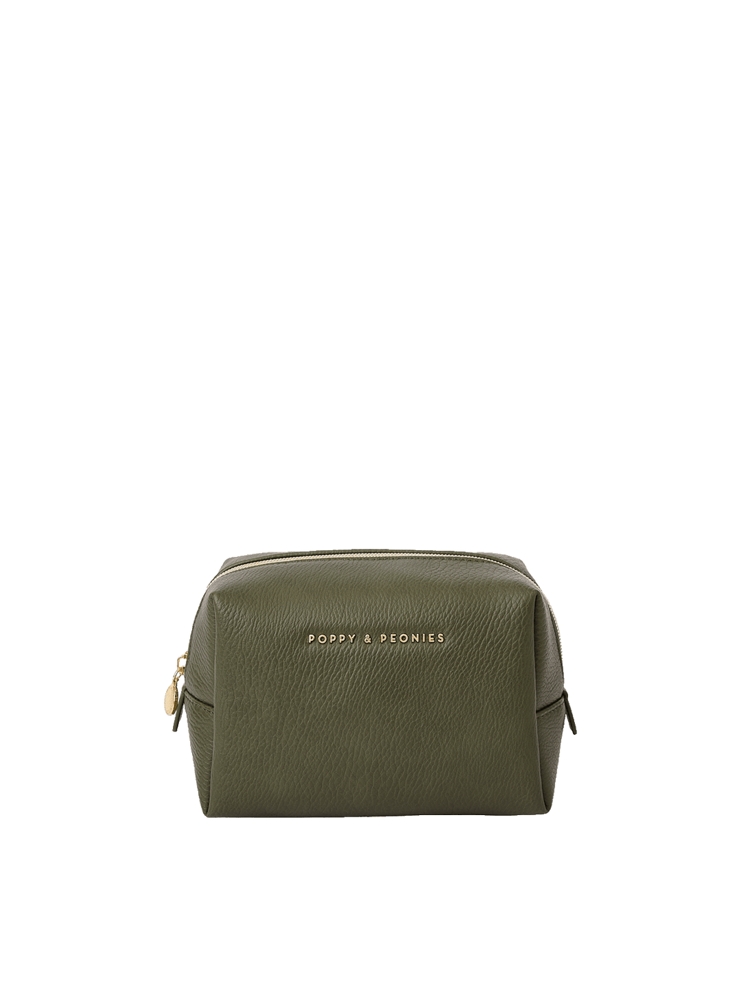 Olive Cosmetic Case in vegan leather