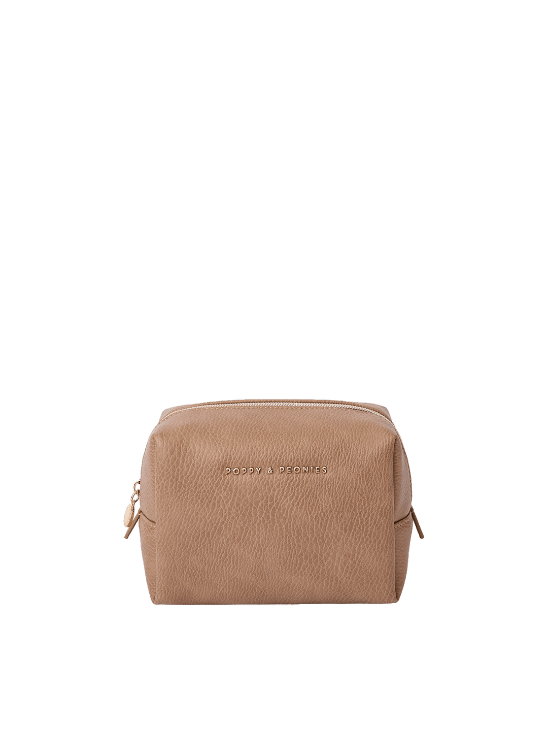Taupe Cosmetic Case in vegan leather
