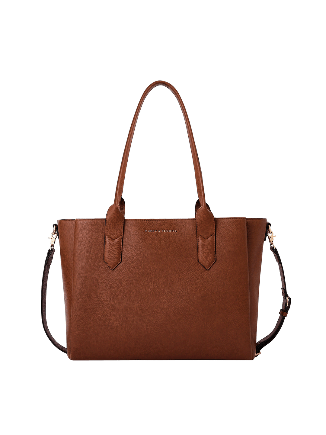 Double Duty Tote in Chestnut with detachable crossbody strap