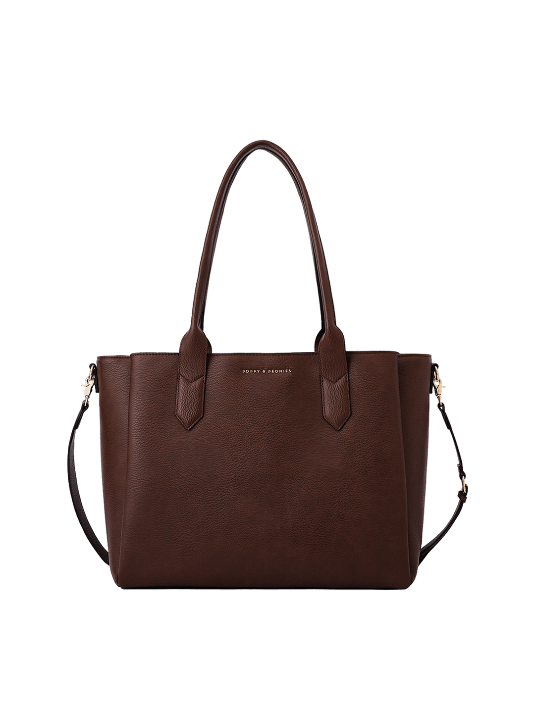 Double Duty Tote in Espresso with detachable crossbody strap