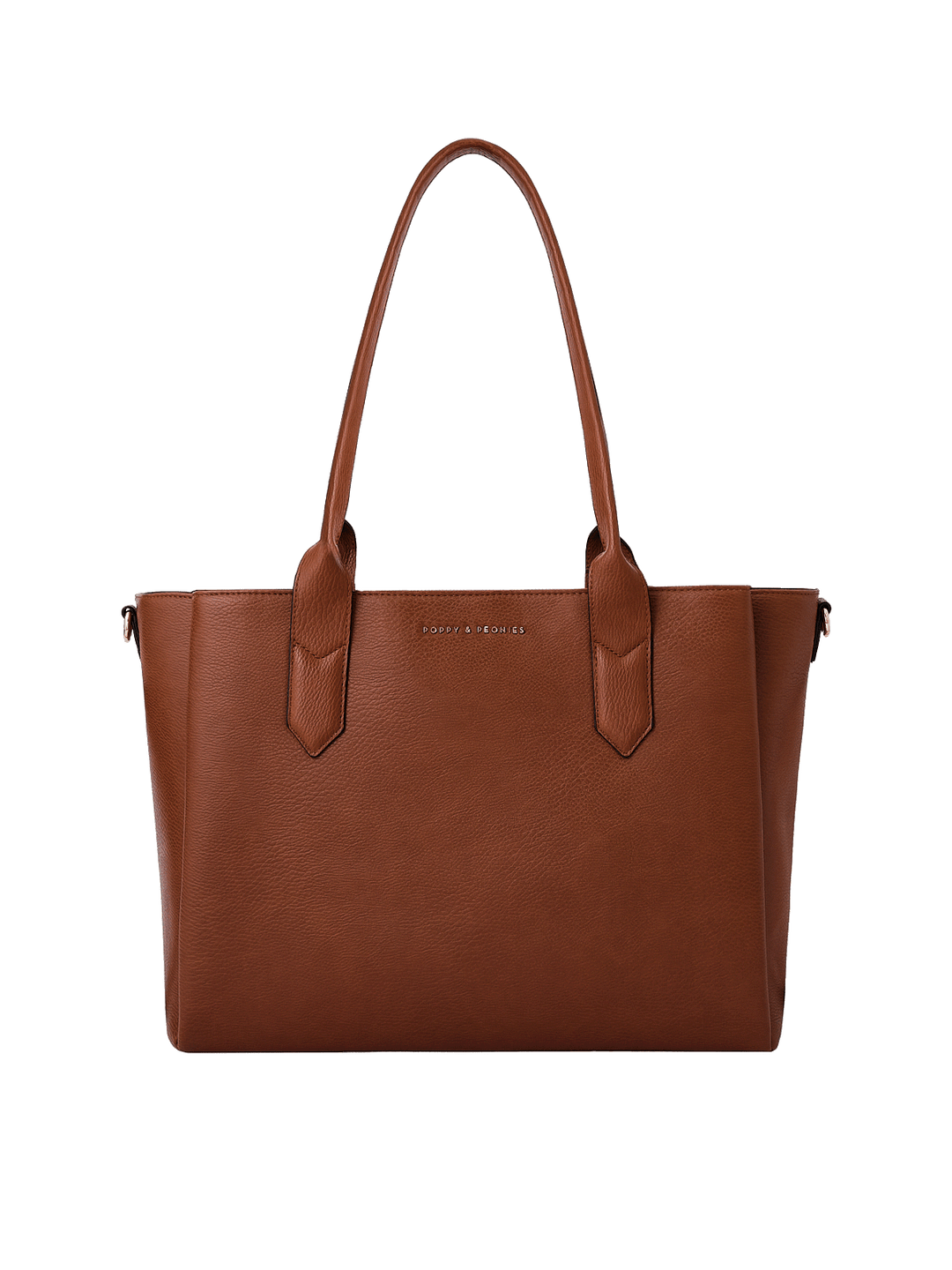 Front view of Double Duty Tote in Chestnut