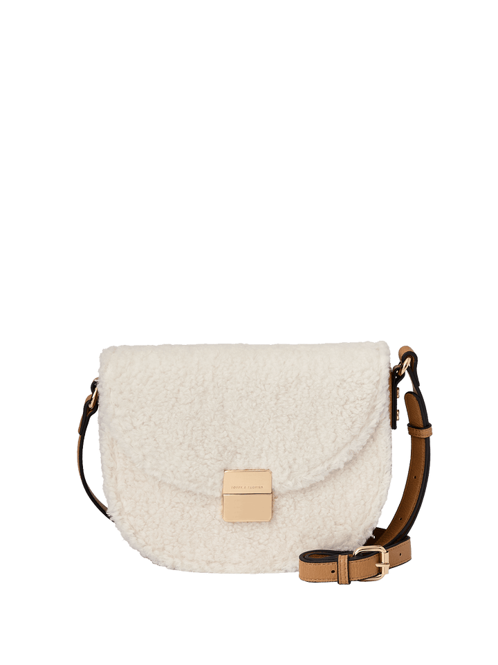 The Icon Crossbody Teddy Faux Fur Cream