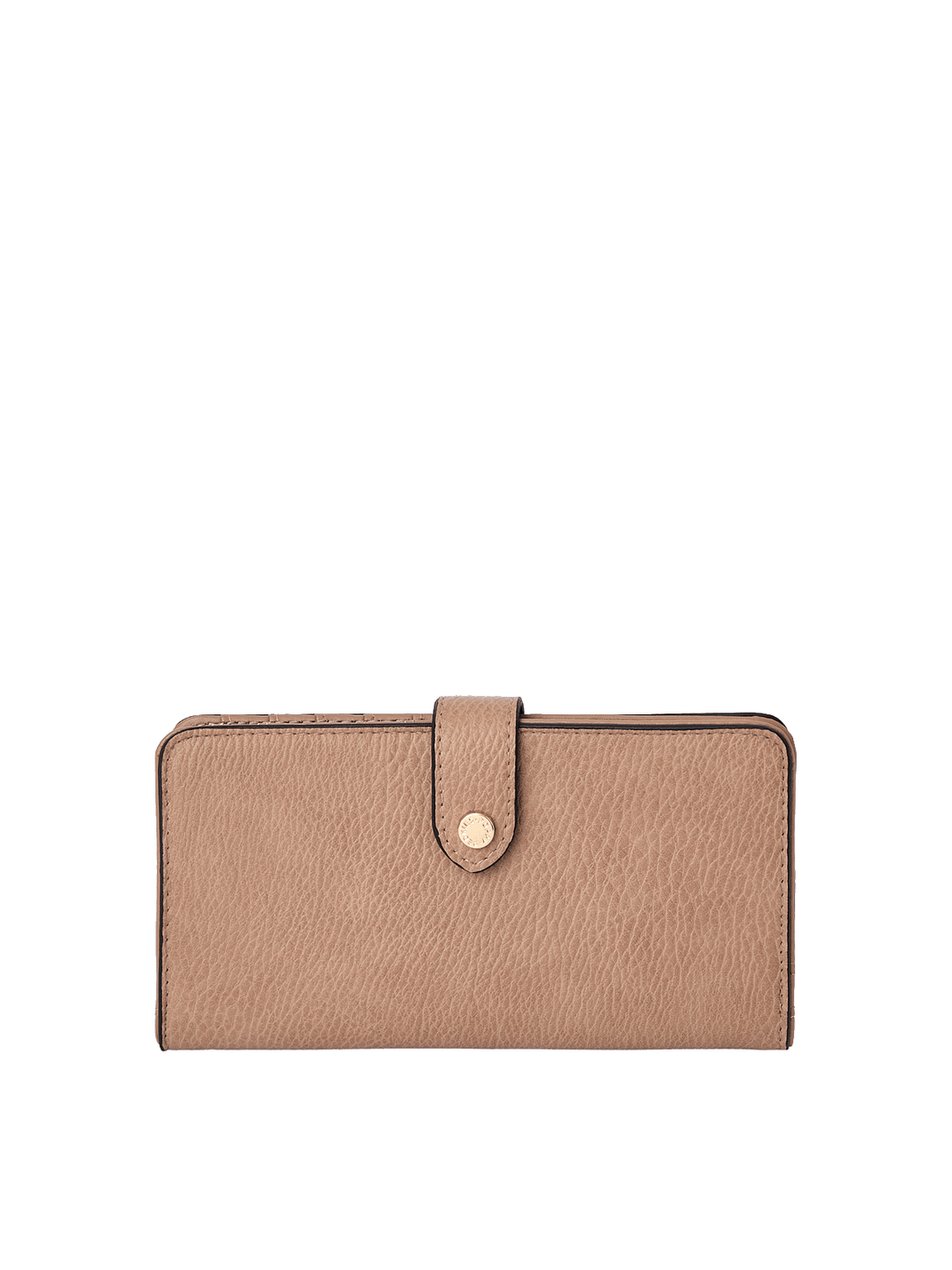Go Anywhere Wallet in Taupe with a magnetic closure