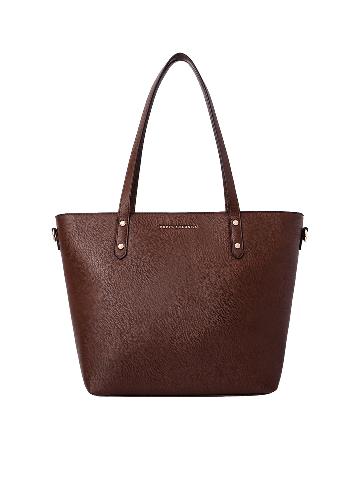 Front view of the Go-Getter Tote in Espresso