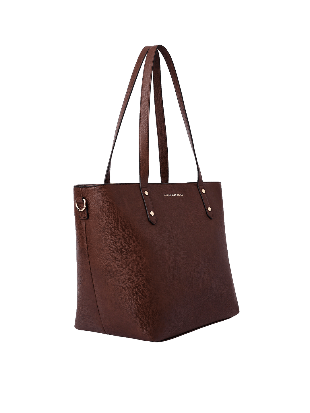 Side profile of the Go-Getter Tote in Espresso showing spacious tote design