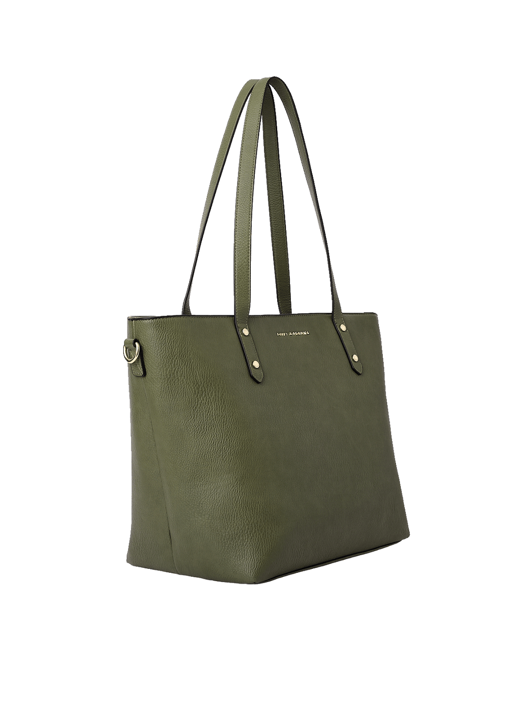 Side profile of the Go-Getter Tote in Olive showing spacious tote design