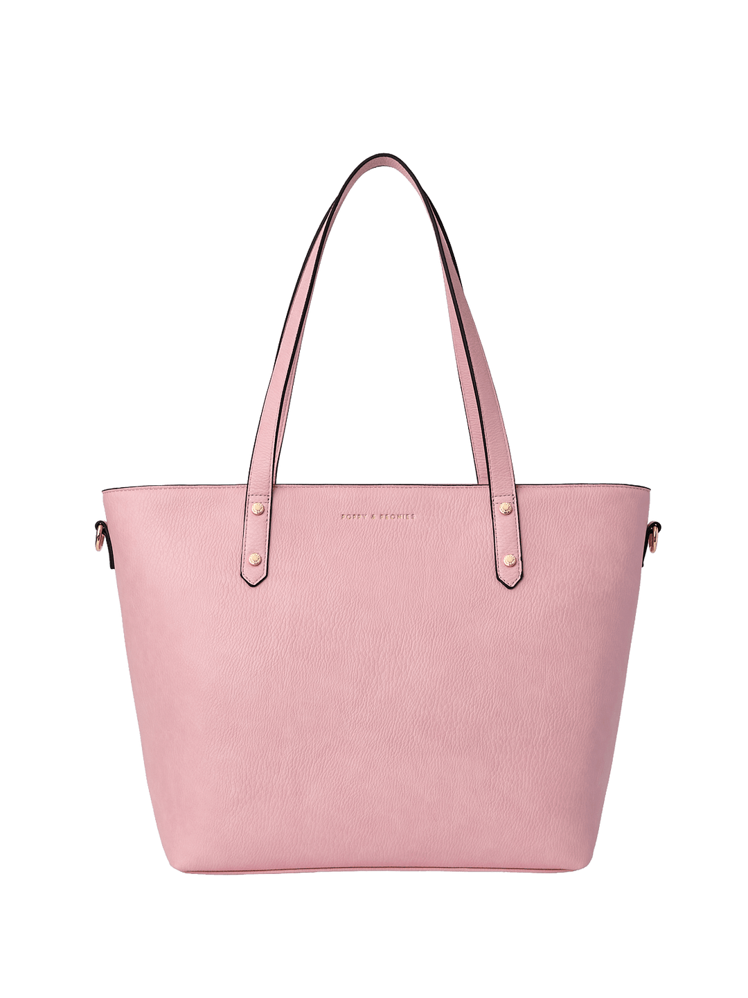Pink vegan leather tote bag 