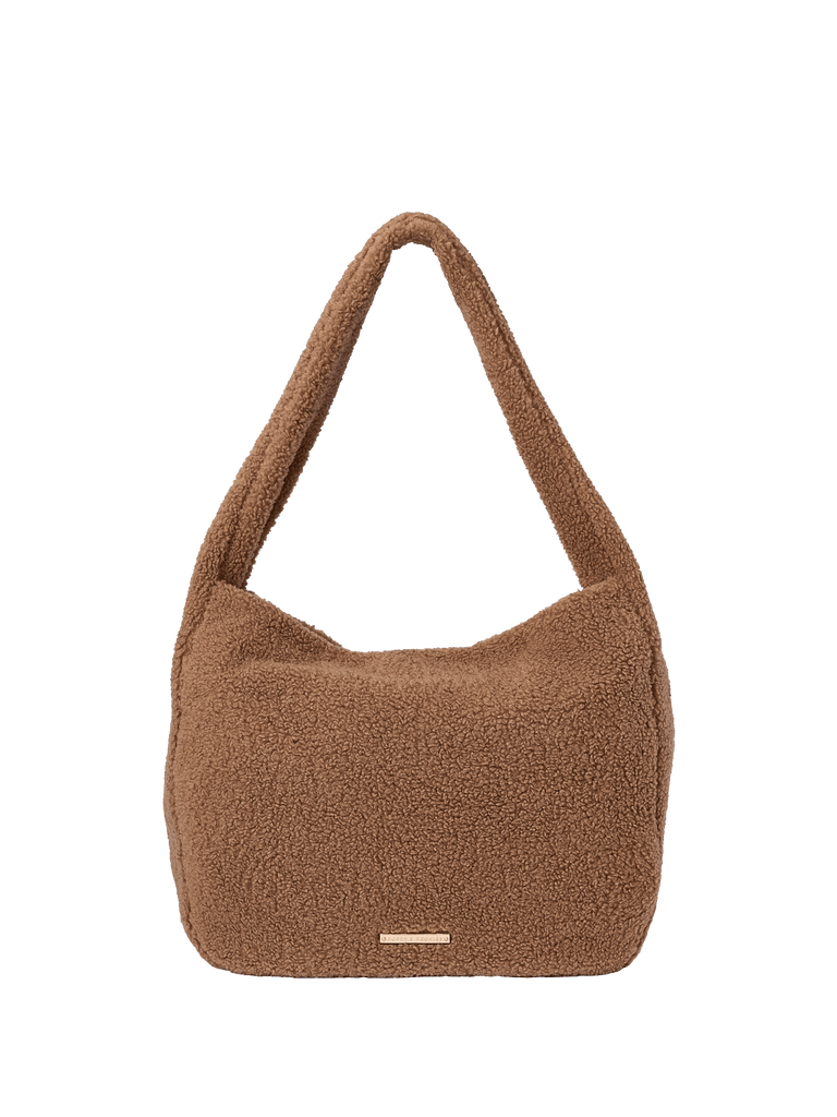 FILTH - HAIRY SHOULDER BAG DUSTY BEI Dusty Gray Shearling Shoulder
