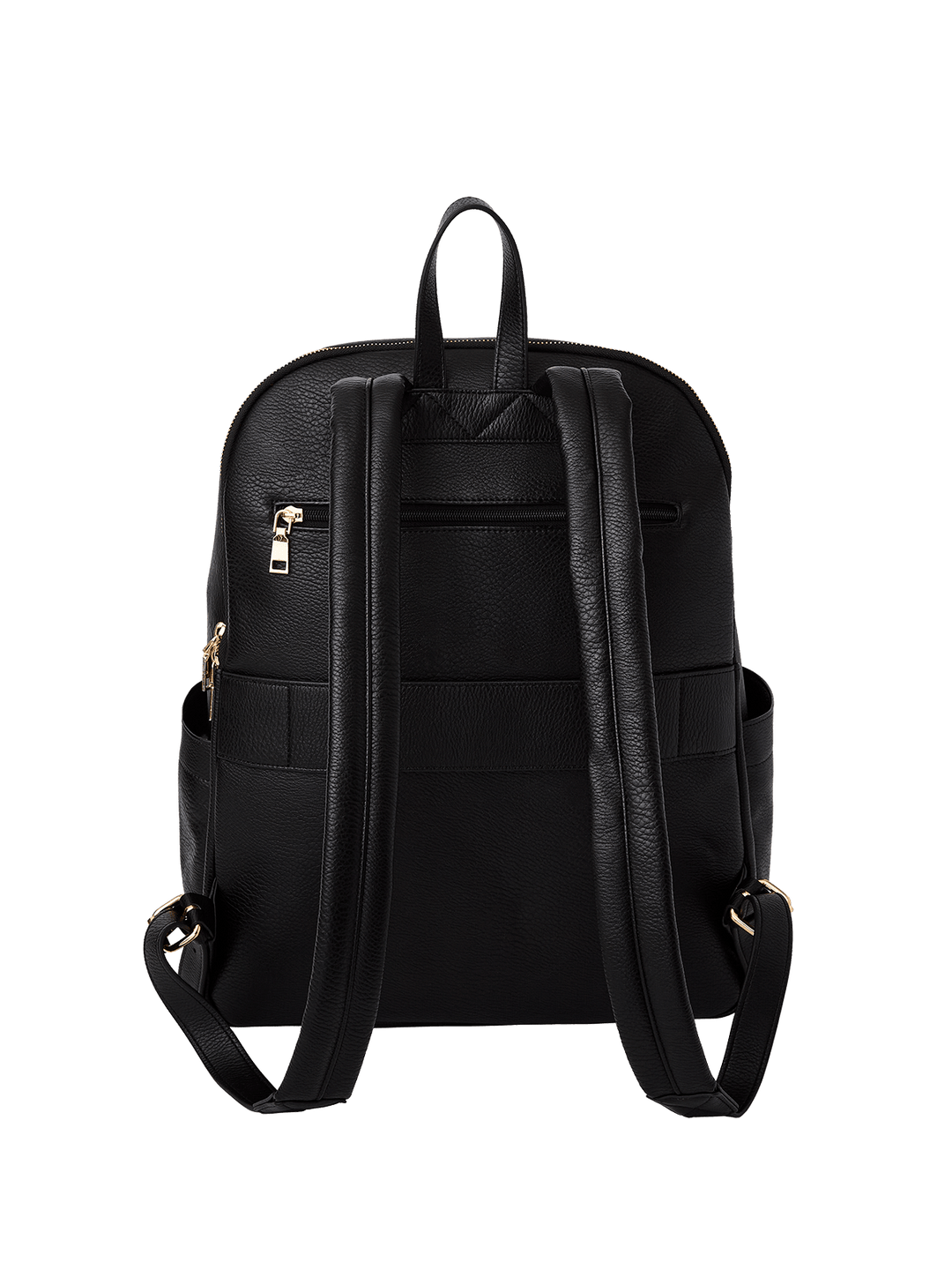 Black backpack on a transparent background