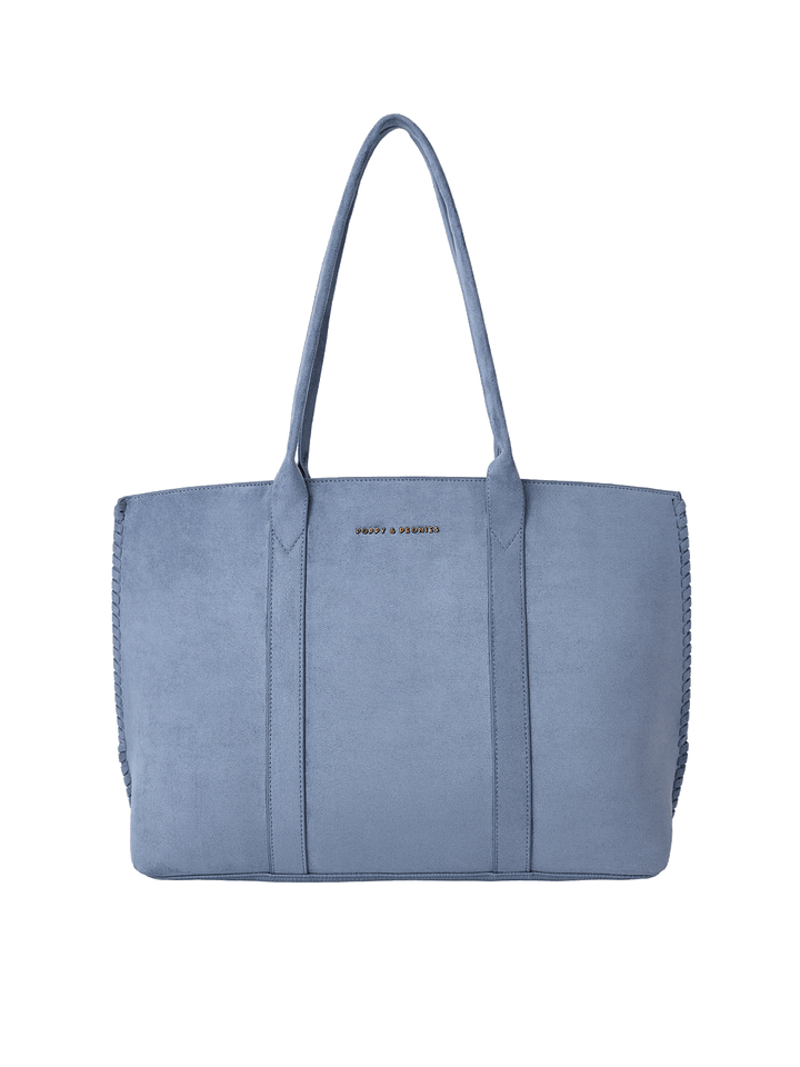 The Meadow Tote Light Blue Suede