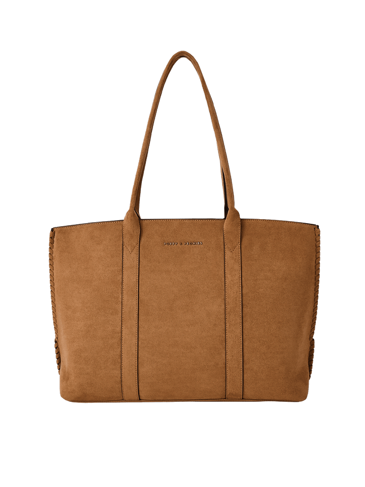The Meadow Tote Cognac Suede
