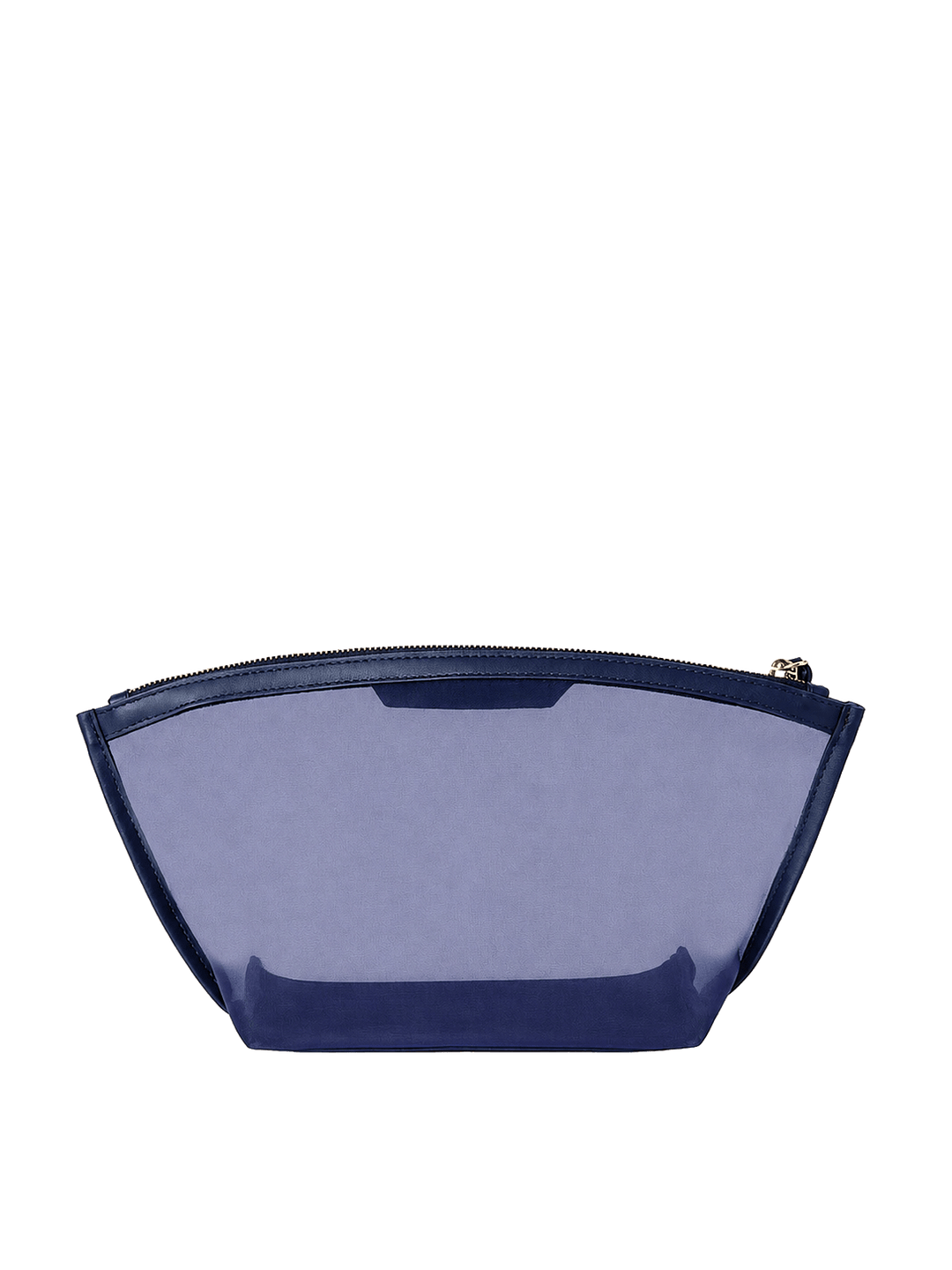 navy blue mesh cosmetic bag