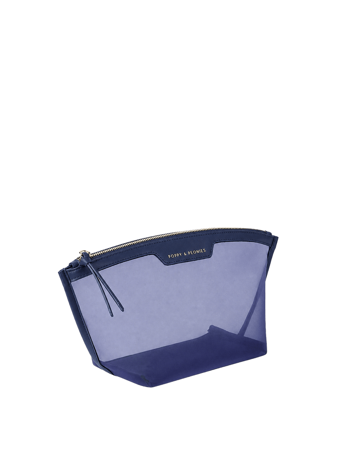 Navy blue cosmetic bag 
