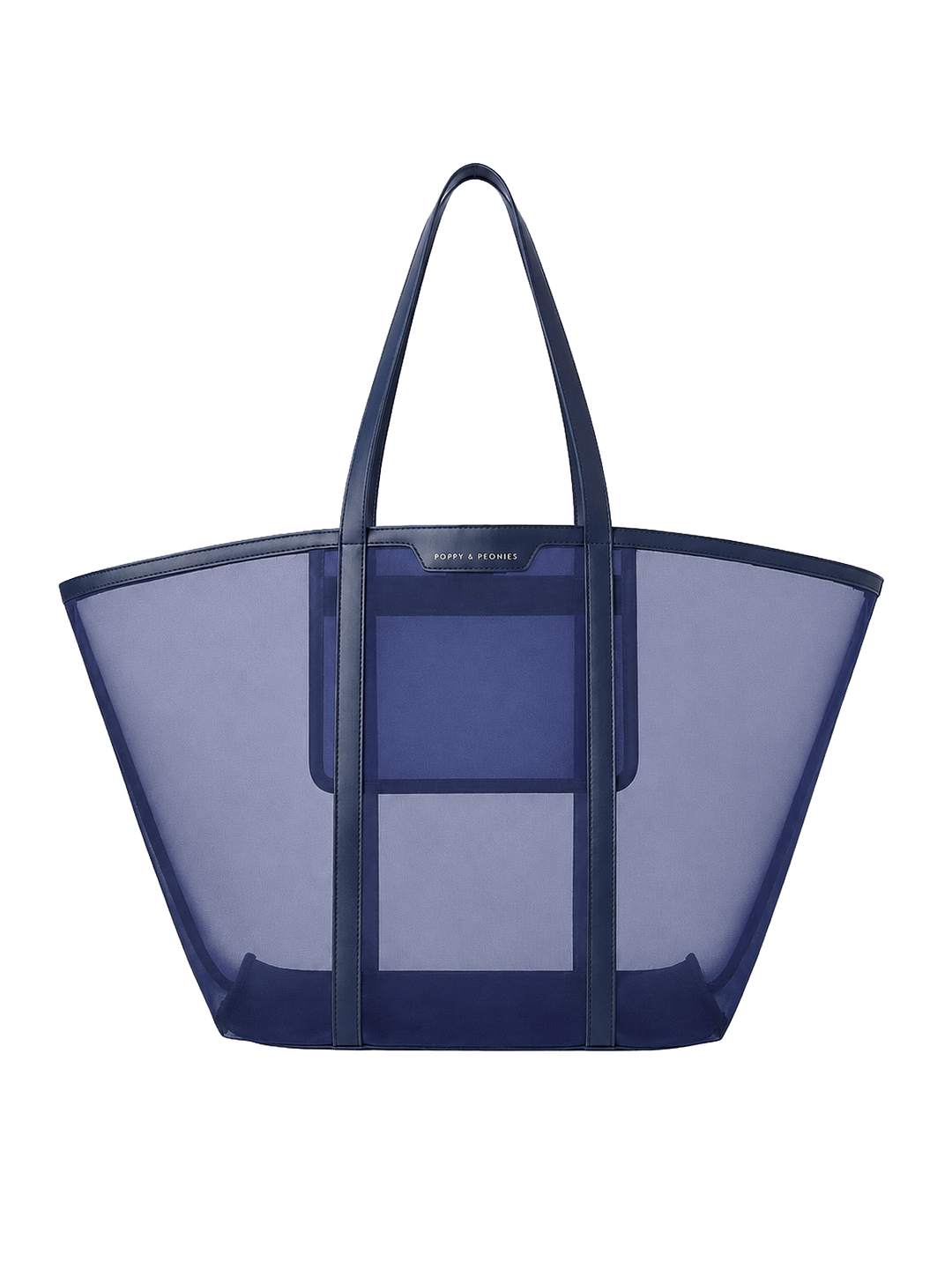 Blue mesh tote bag
