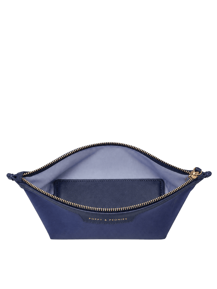 Navy blue cosmetic bag 
