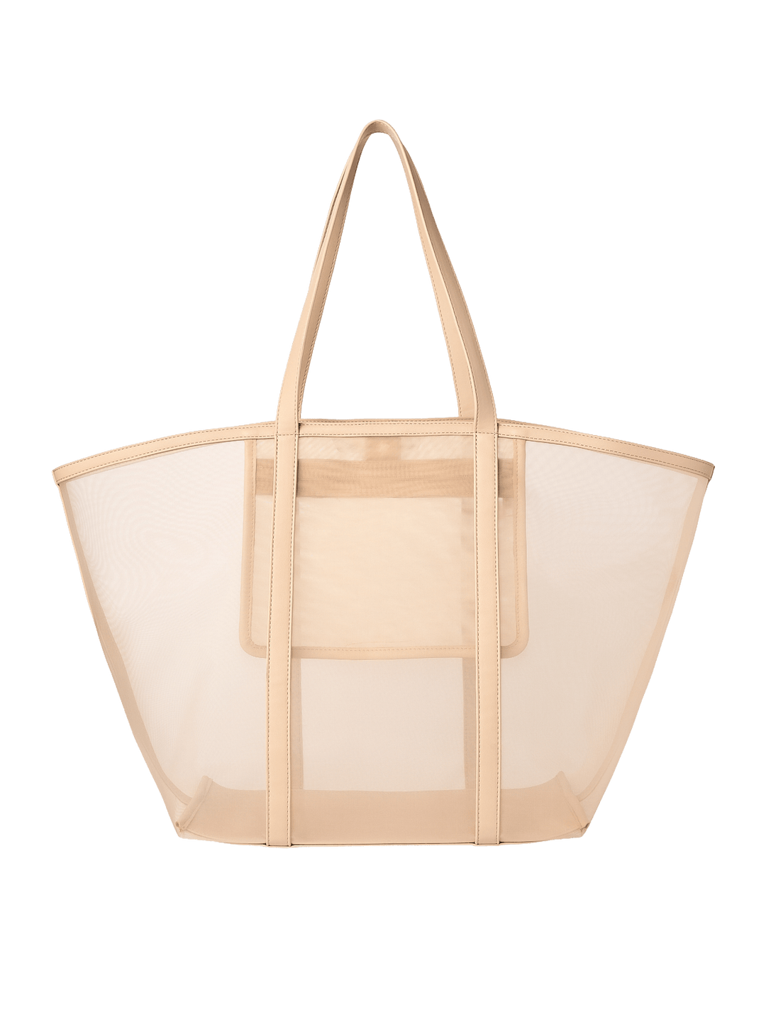 Nude mesh tote bag 