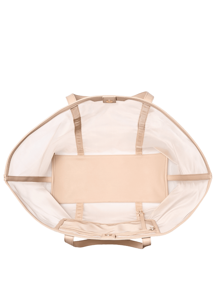 Nude mesh tote bag 