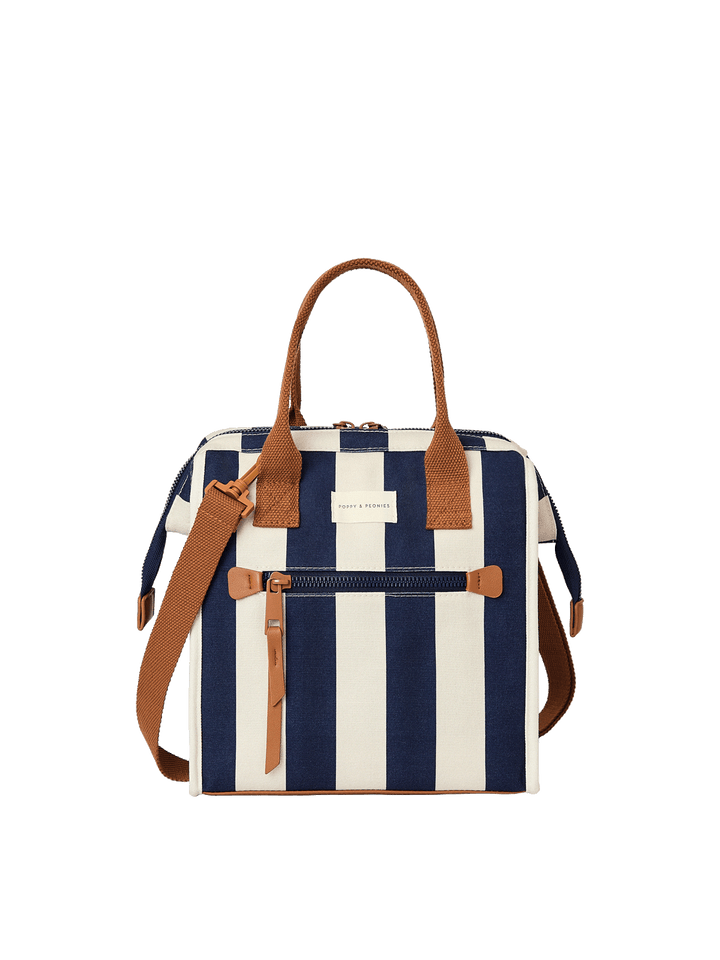 The Lunch Bag Navy Stripe