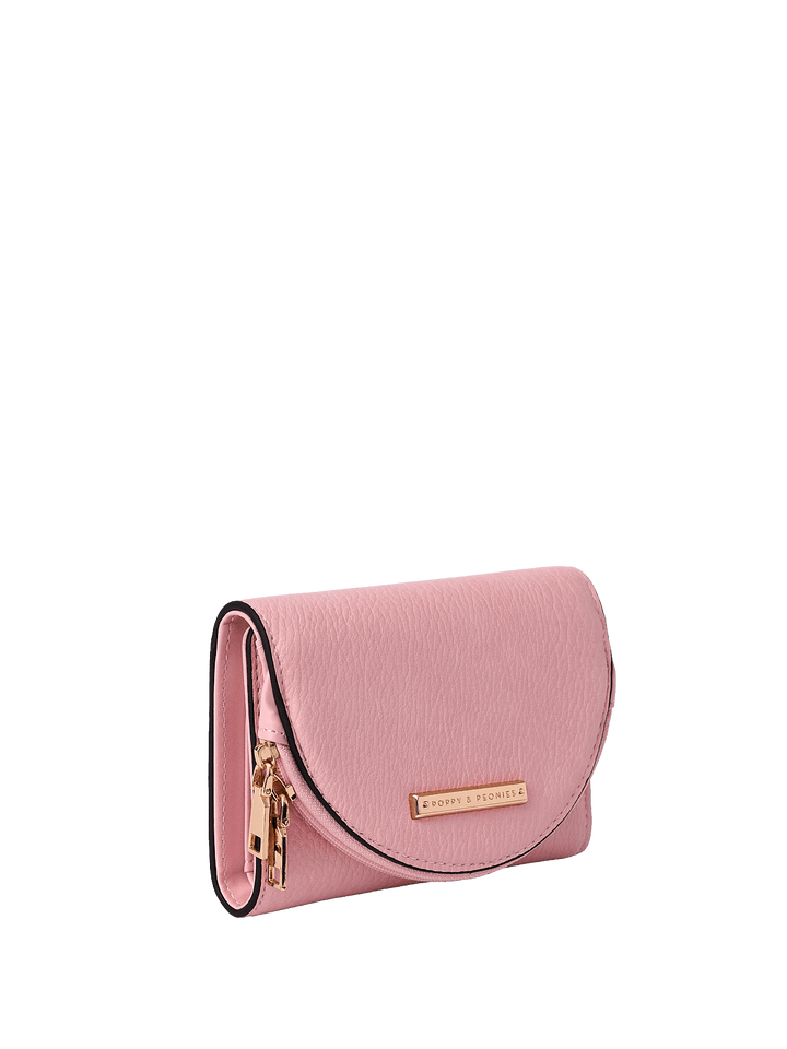 Pink vegan leather wallet