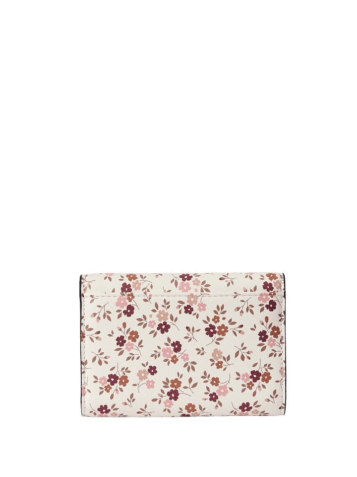 Floral patterned vegan leather wallet