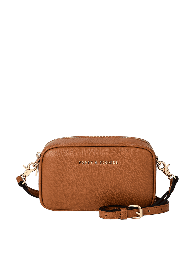 Mini Essential Crossbody Cognac | Poppy and Peonies – Poppy & Peonies