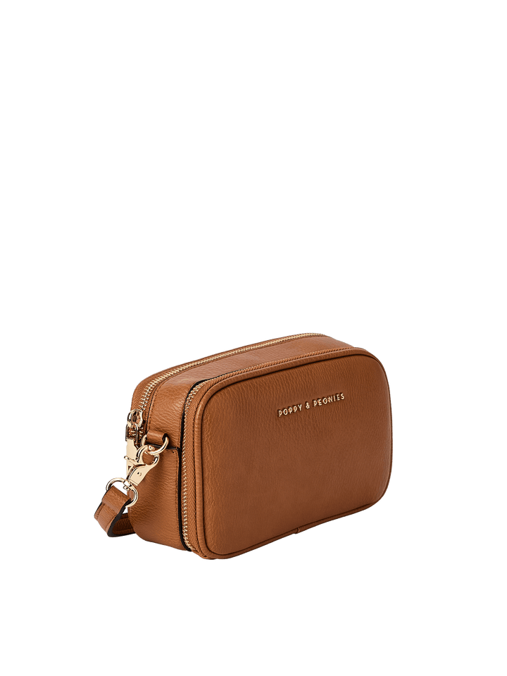 Brown vegan leather bag