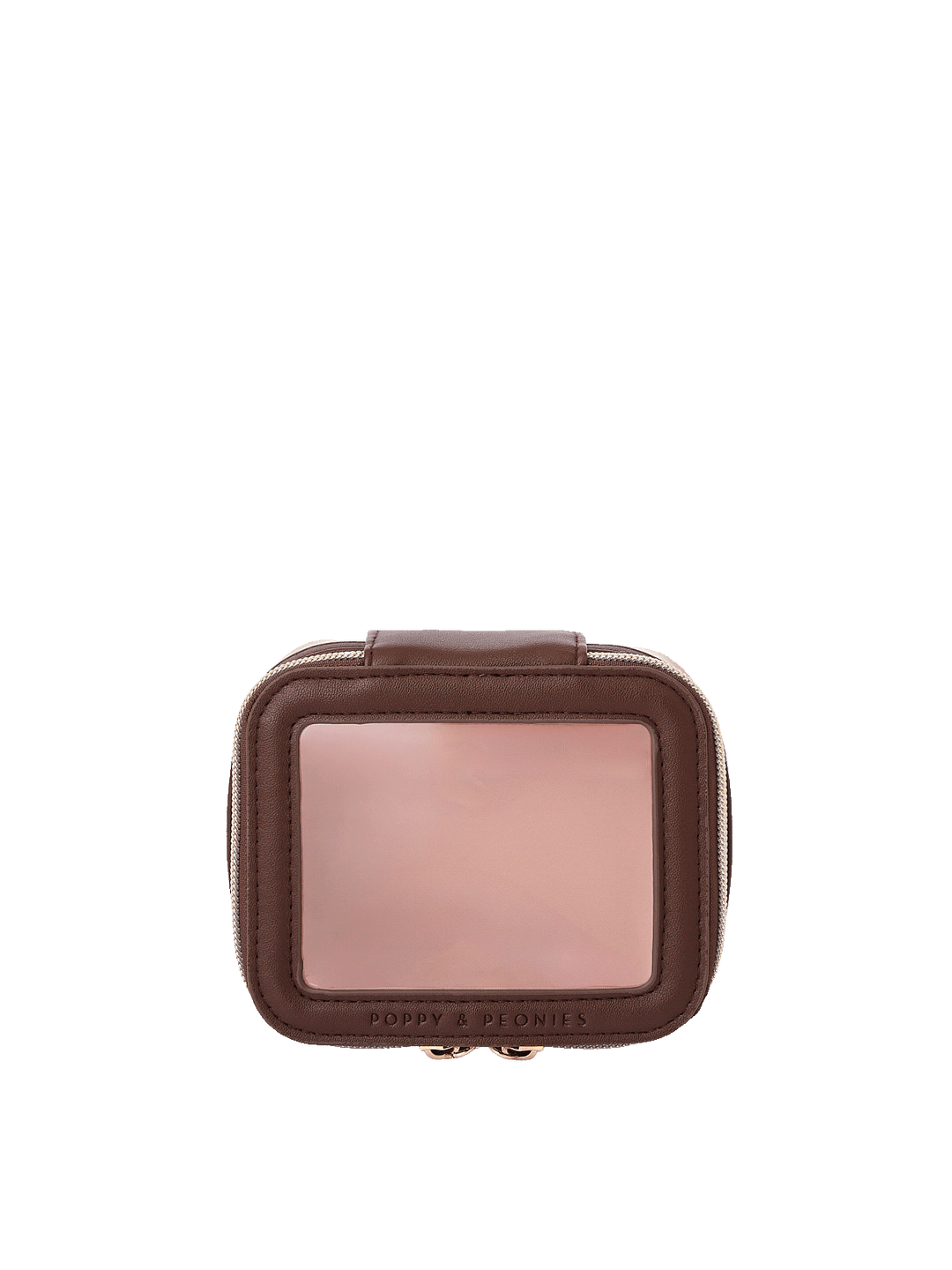 Mini I See You Cosmetic Case in Espresso with clear top window
