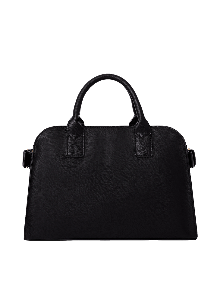 Back view of the Mini Uptown Tote in Black