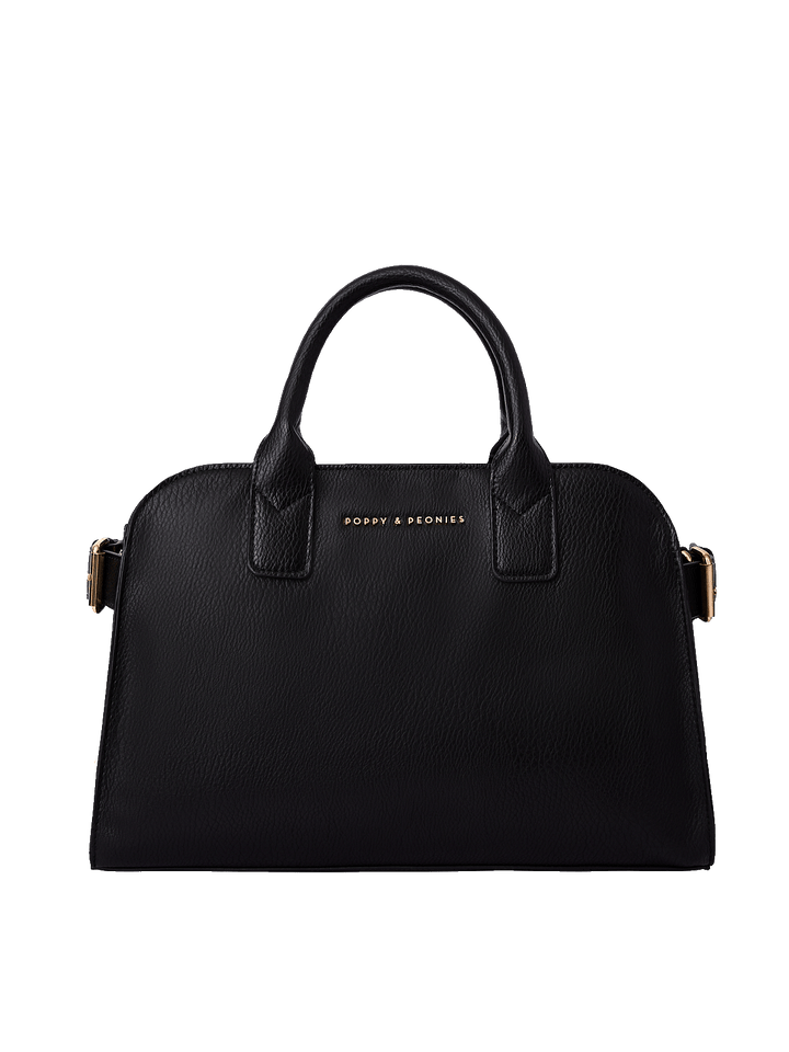 Front view of the Mini Uptown Tote in Black