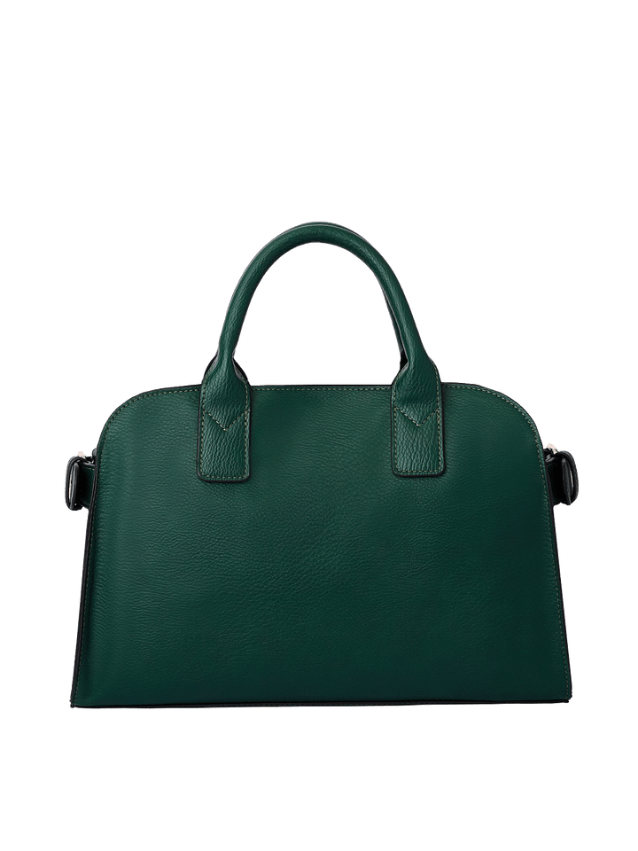 Back view of the Mini Uptown Tote in Heritage Green