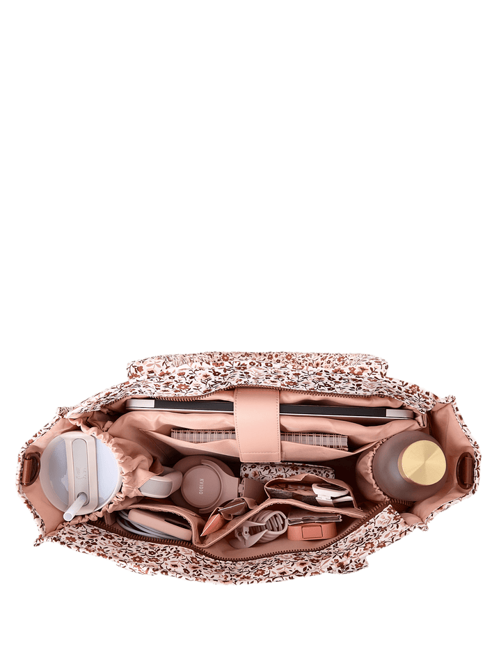 On The Go Tote Fall Brown Floral