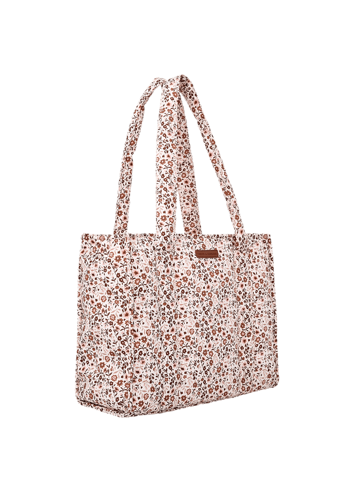 On The Go Tote Fall Brown Floral