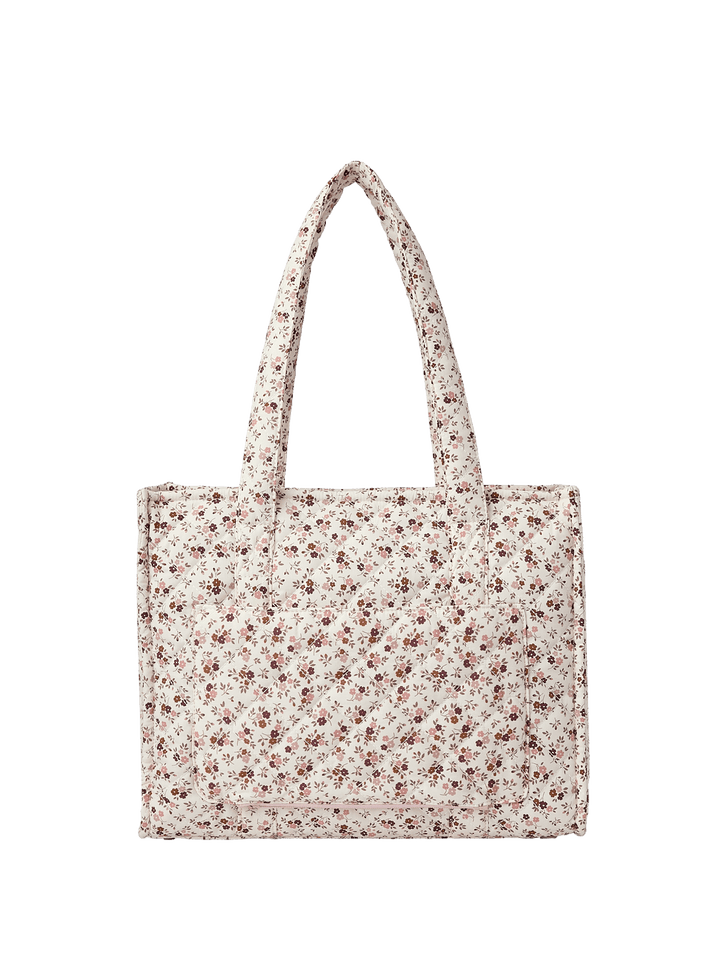 Floral-patterned tote bag 