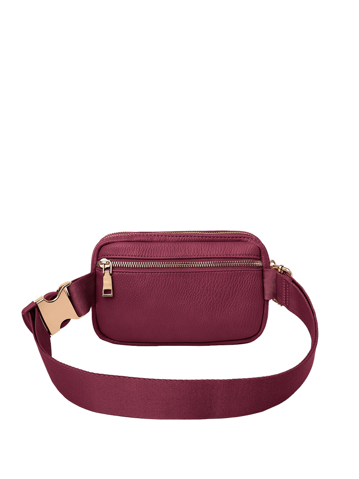 On The Run Belt Bag Vegan Leather Berry