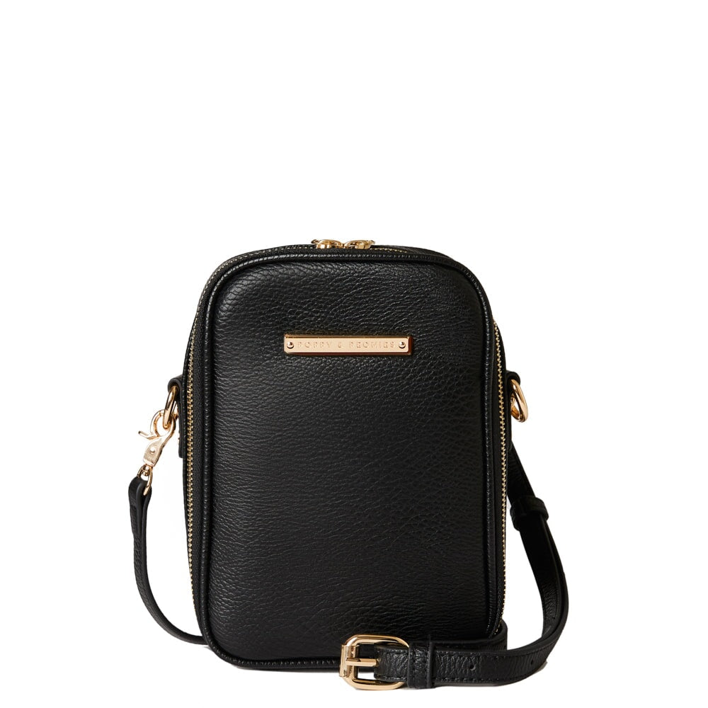 Compact Crossbody black – Poppy & Peonies