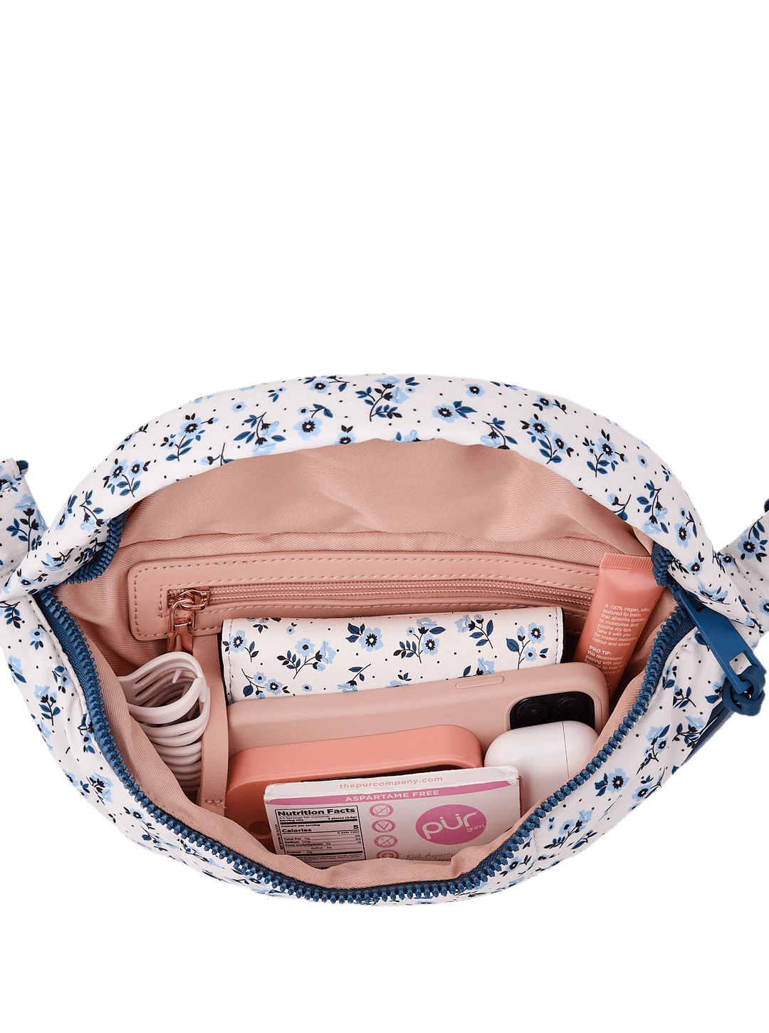 The Sidekick Nylon Blue Floral