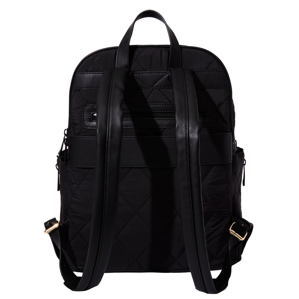 Quilted Brooklyn Backpack black