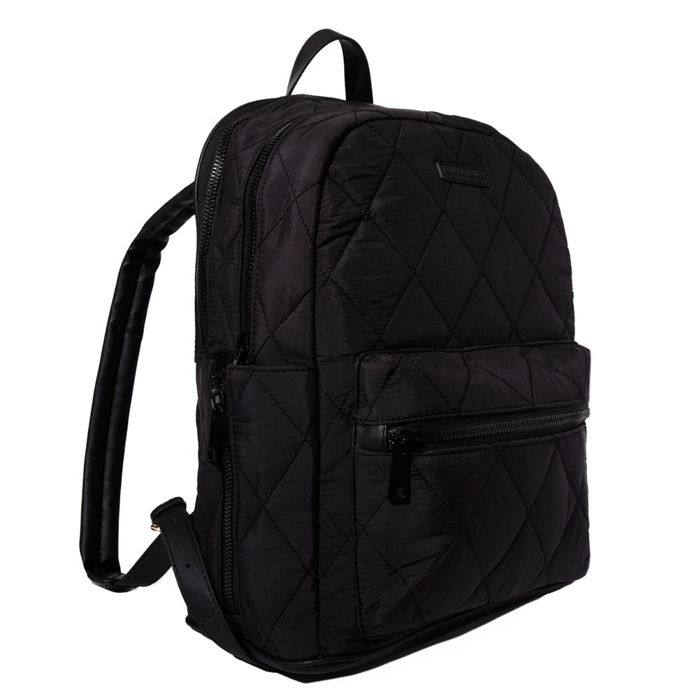 Quilted Brooklyn Backpack black