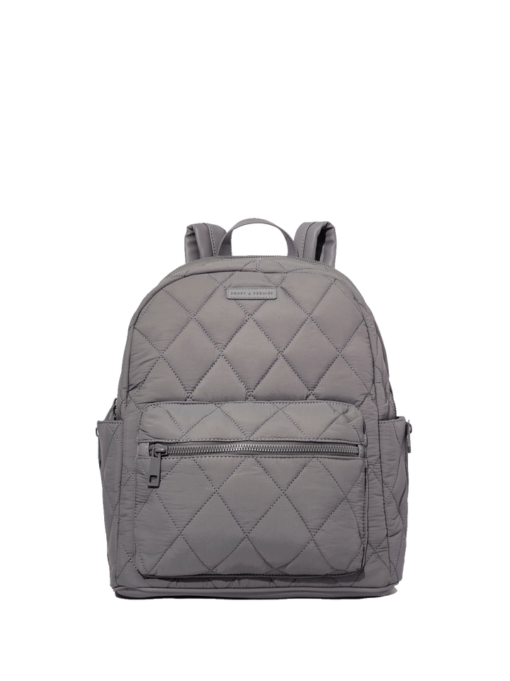 Quilted Brooklyn Backpack grey