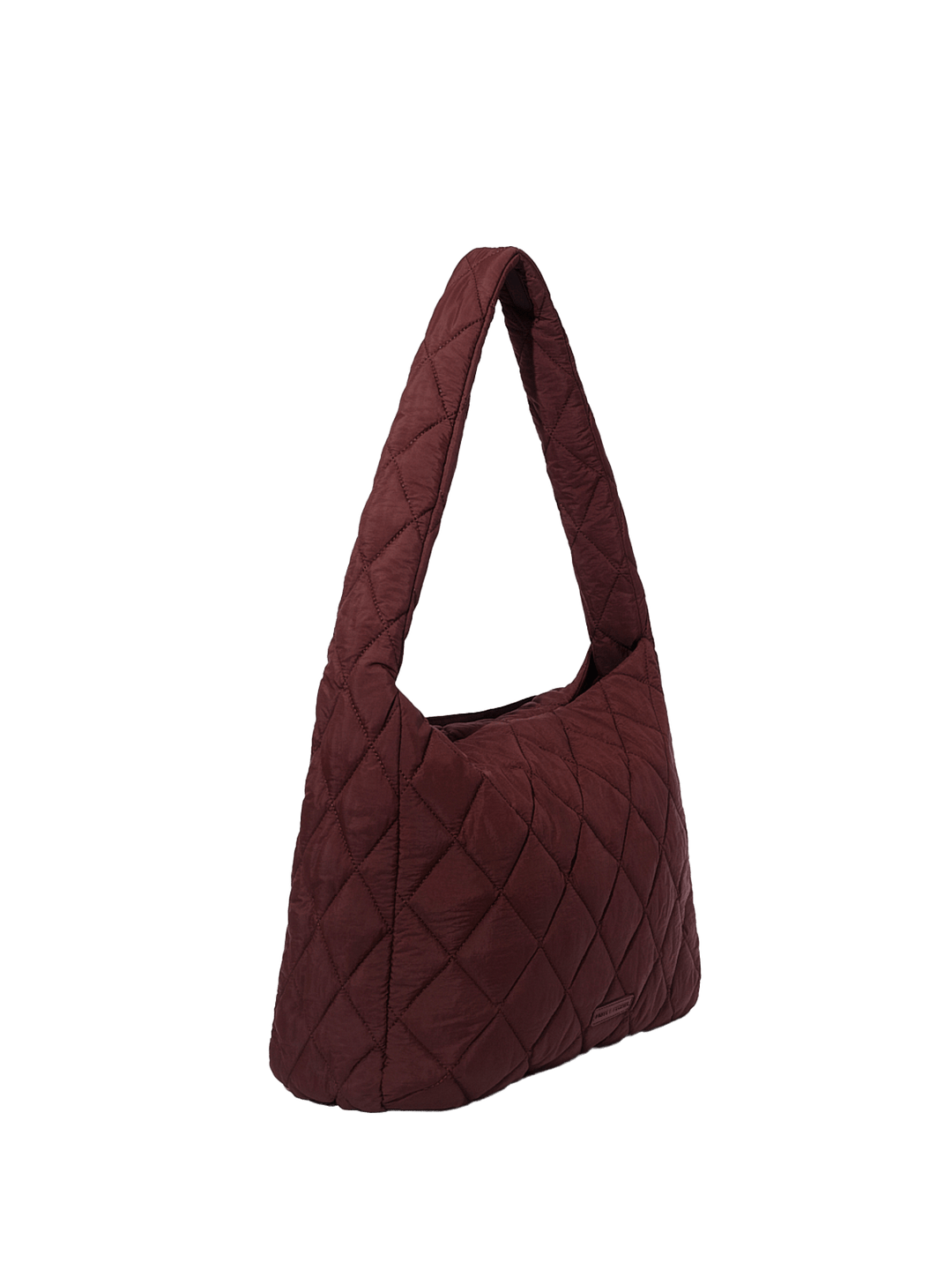 Quilted handbag with a clear background