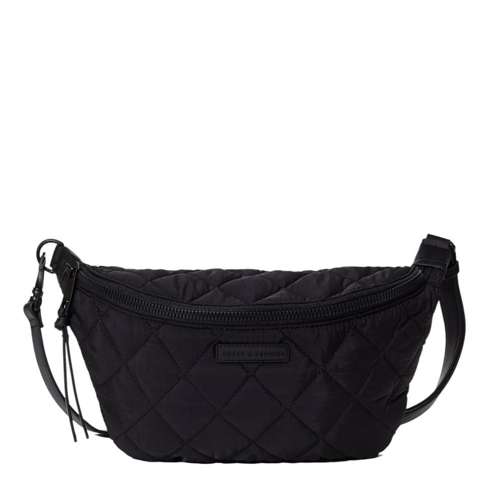 Black quilted side bag hotsell