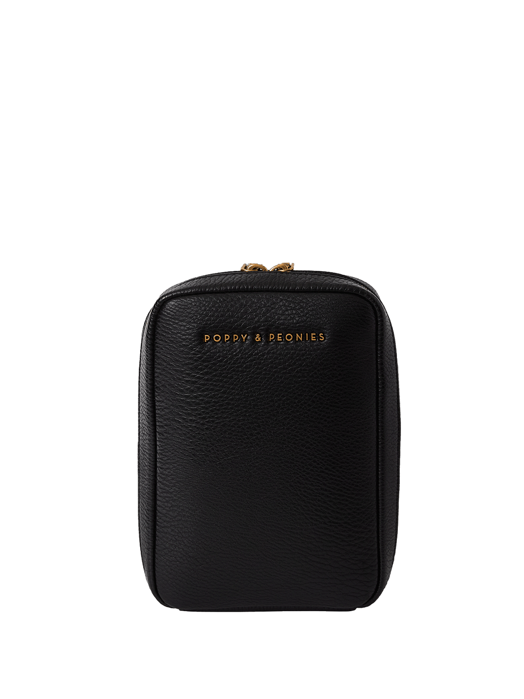 Black vegan leather crossbody bag 