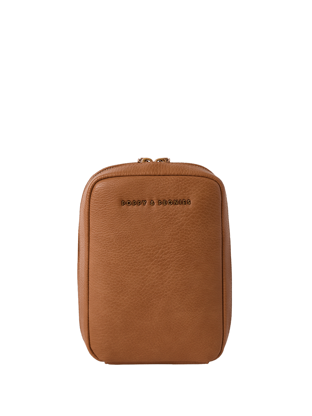 Brown vegan leather crossbody bag 