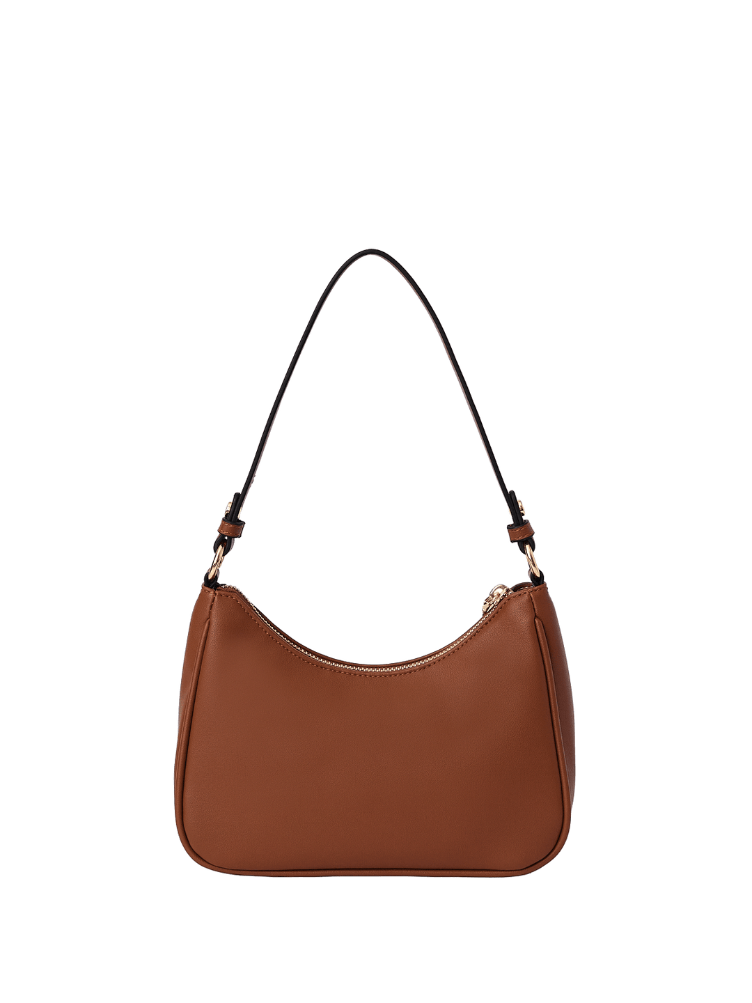 Brown vegan leather shoulder bag 