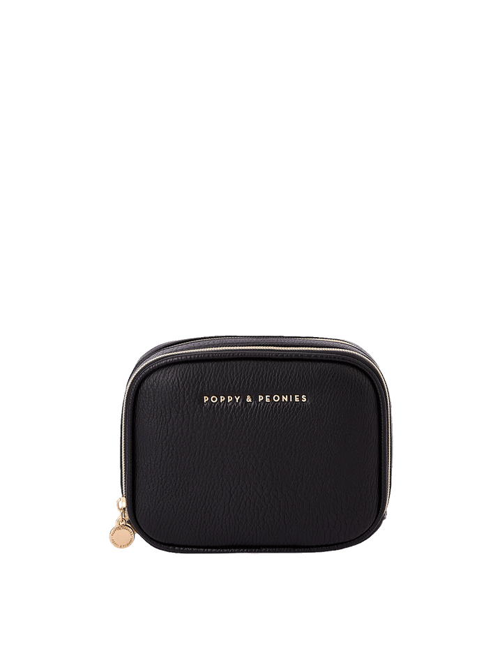 Pretty Connected Case in Black with dual zip compartments