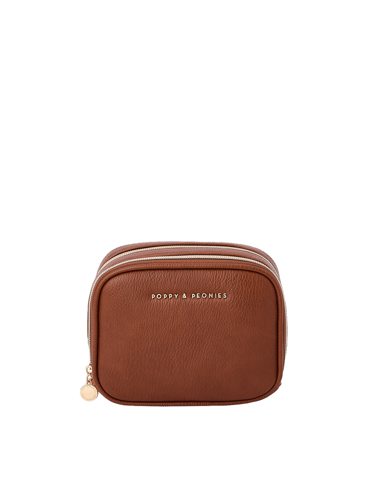Pretty Connected Case in Chestnut with dual zip compartments
