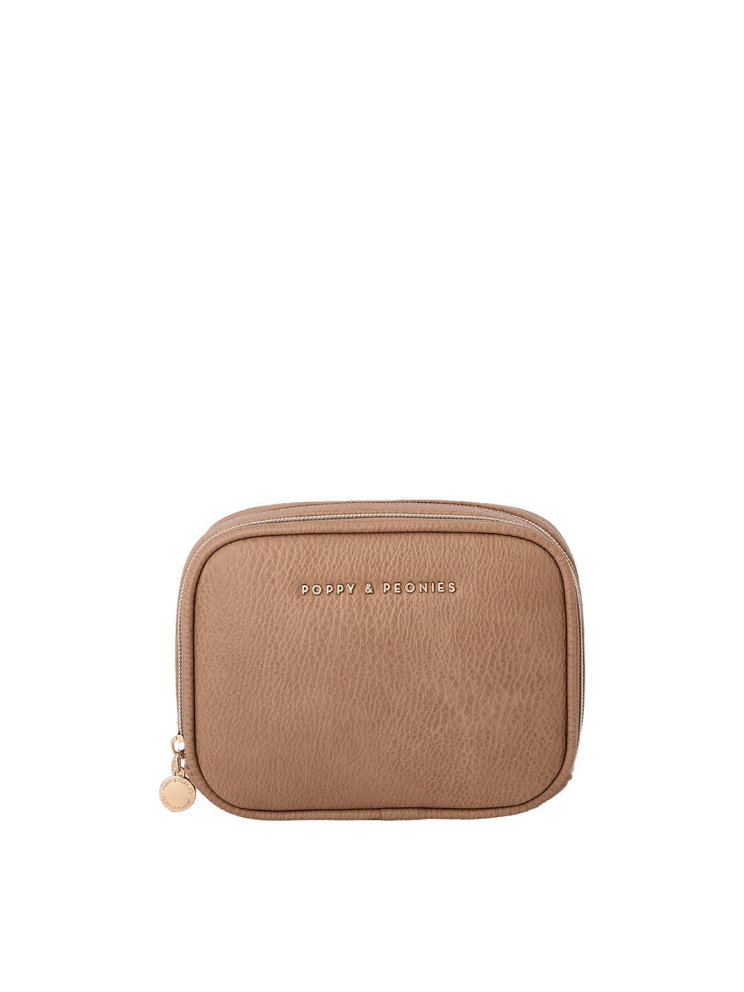 Pretty Connected Case in Mocha Mousse with dual zip compartments