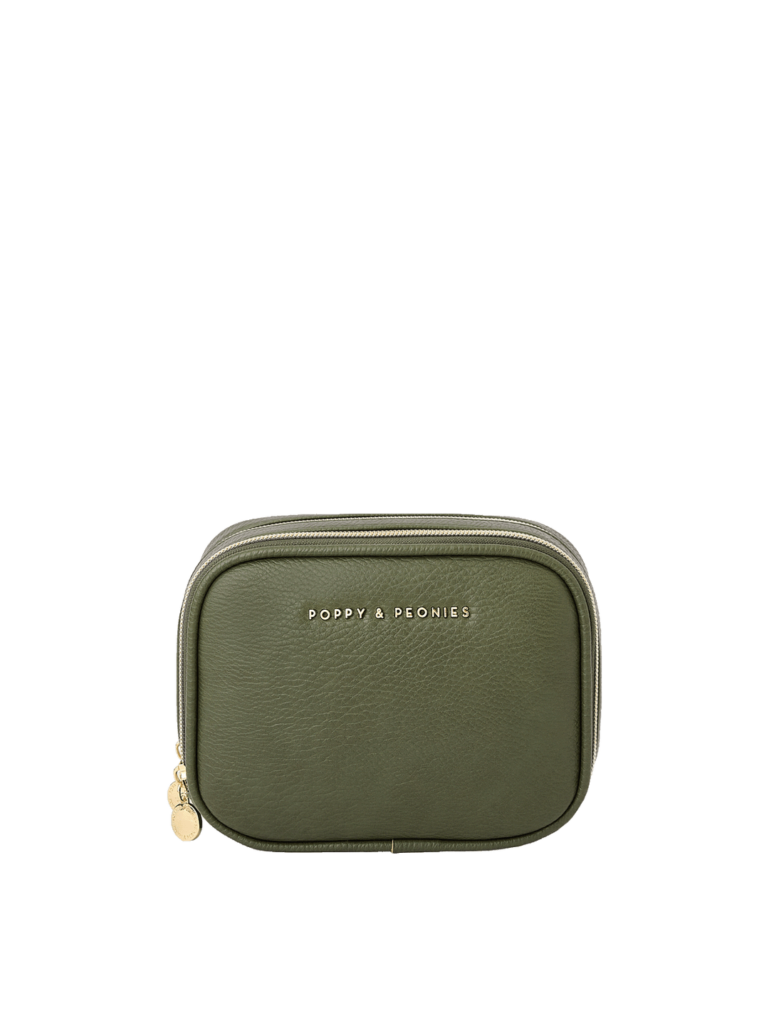 Pretty Connected Case in Olive with dual zip compartments