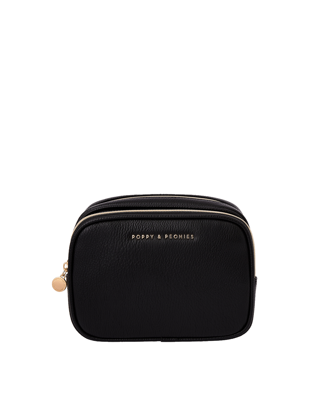 The Split Organizer in Black with dual zip compartments