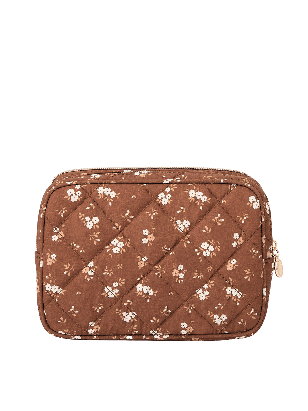 Back view of The Split Organizer in Brown Floral